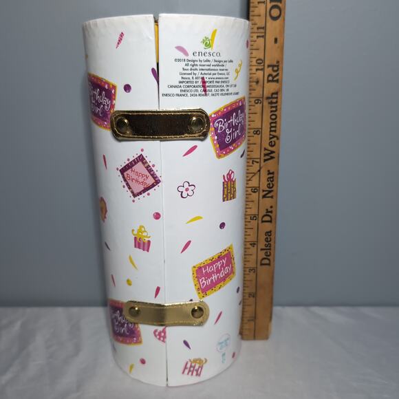 Lolita Birthday Girl Wine Glass In Case Enesco Bejeweled Hand Painted 22 oz - Picture 13 of 13